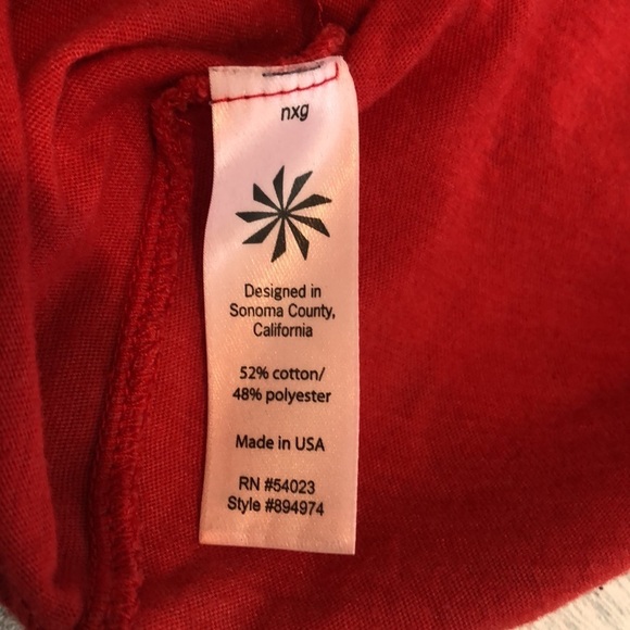 Athleta I ❤️ Sweat Red Short Sleeve Tee XXS - Picture 8 of 9